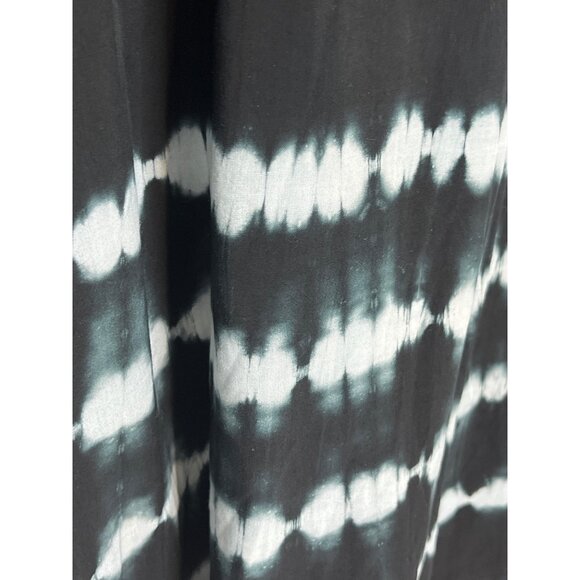 She + Sky Black White Tie Dye Bell Sleeve A-Line Dress Sz Small - Picture 6 of 12